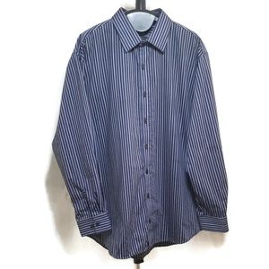 Kenneth Cole Reaction Slim Fit Blue Stripe Shirt